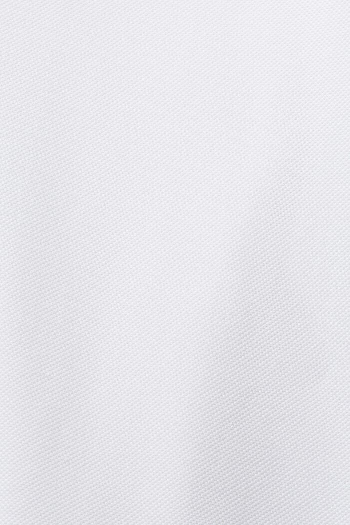 Poloskjorte i pimabomuldspique, WHITE, detail image number 5