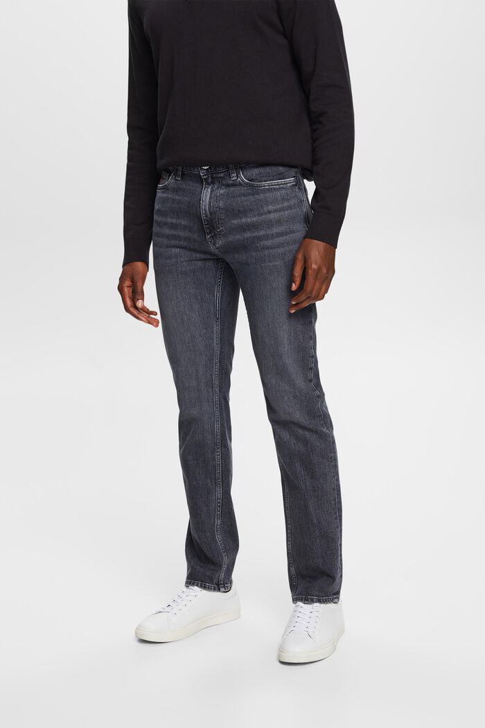 Lige jeans med mellemhøj talje, BLACK MEDIUM WASHED, detail image number 0
