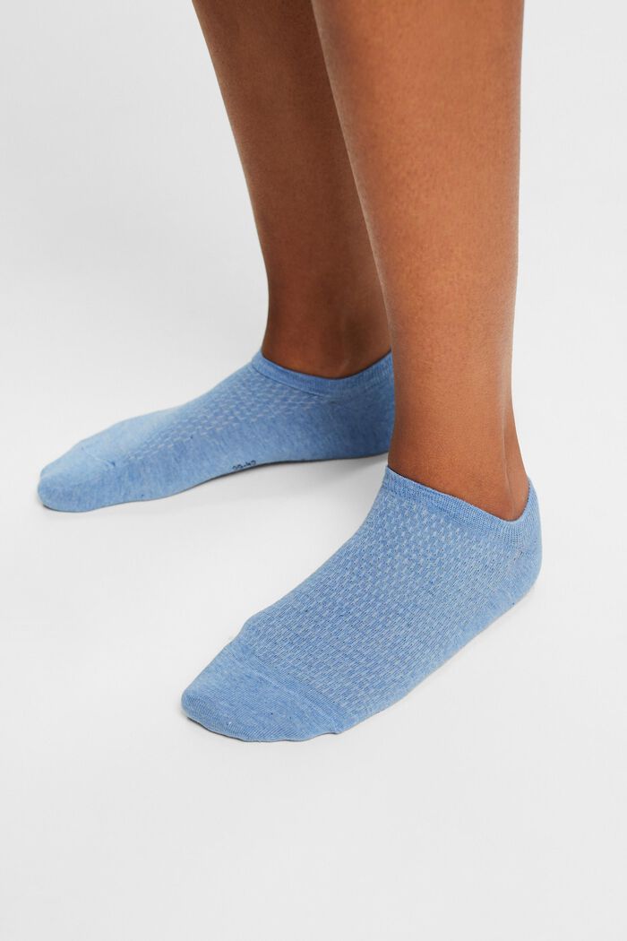 2-pak sneaker-sokker, BLUE/WHITE, detail image number 1