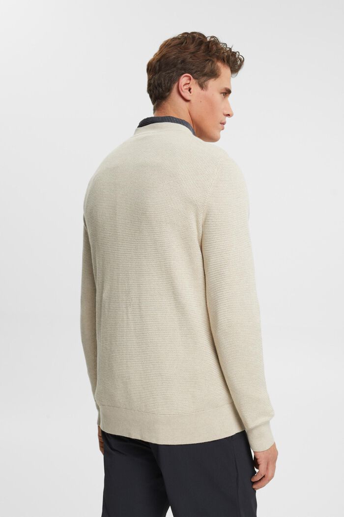 Stribet sweater, LIGHT TAUPE, detail image number 3