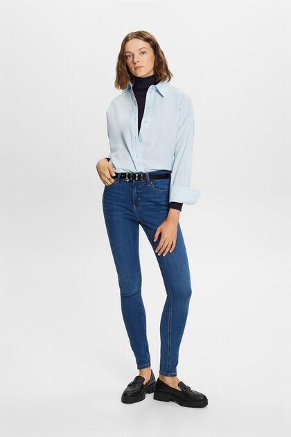 anklageren Blåt mærke Dæmon ESPRIT-Skinny jeans med høj talje i vores onlinebutik