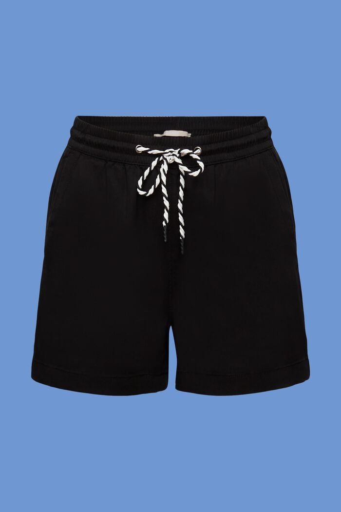 Pull on-shorts med snor i taljen, BLACK, detail image number 7