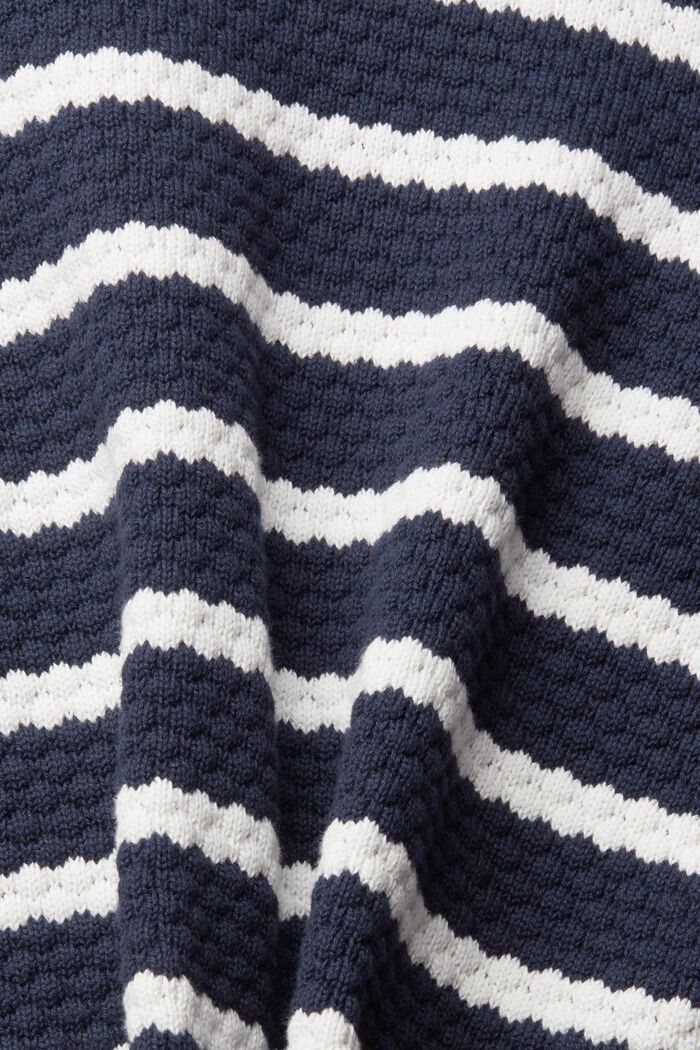 Sweater i strukturstrik, NAVY BLUE, detail image number 6