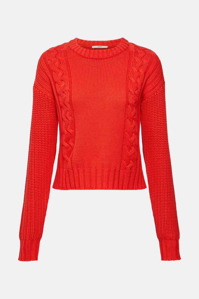 Stribet sweater, RED, detail image number 2