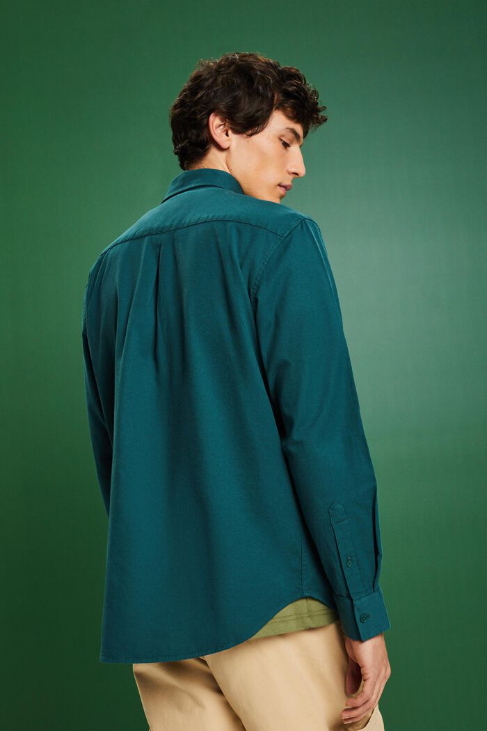 Regular fit-skjorte i twill, EMERALD GREEN, detail image number 2