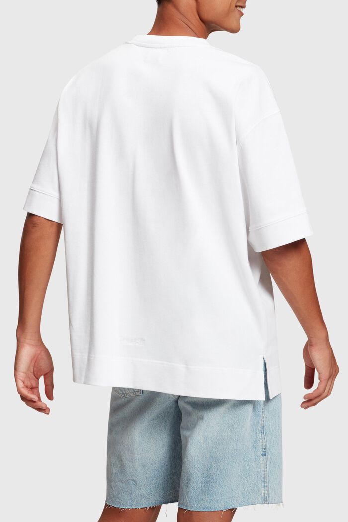 T-shirt med placeret indigoprint, WHITE, detail image number 2