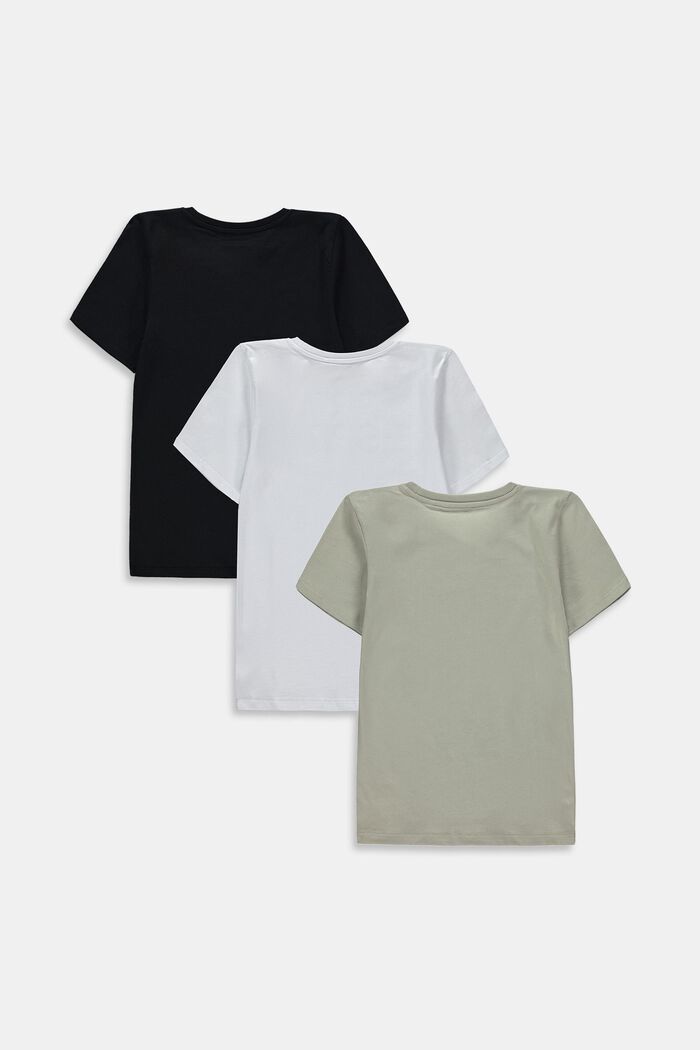 Pakke med 3 T-shirts i ren bomuld, WHITE, detail image number 1