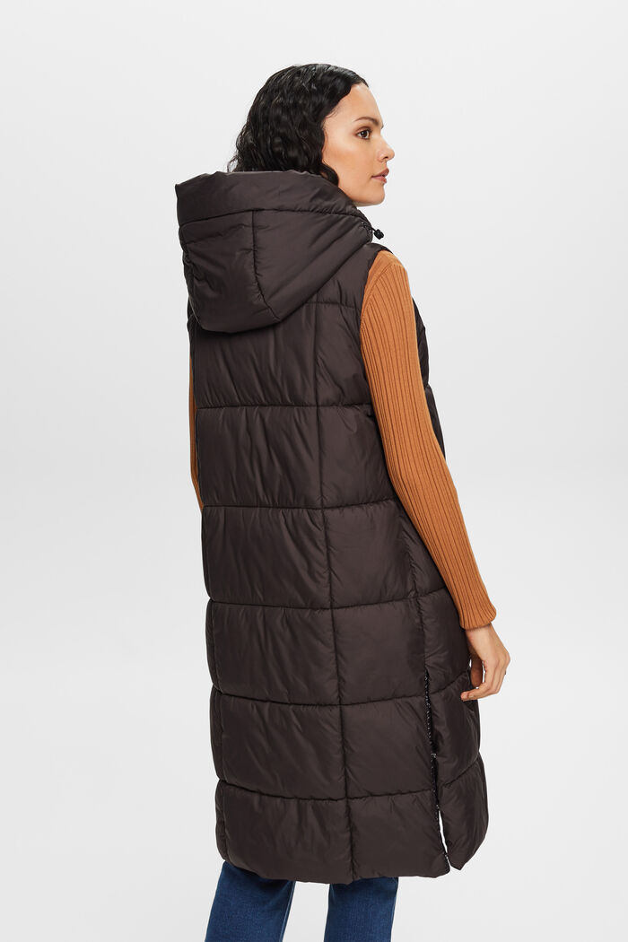 Genanvendt: Lang quiltet vest, BLACK, detail image number 3