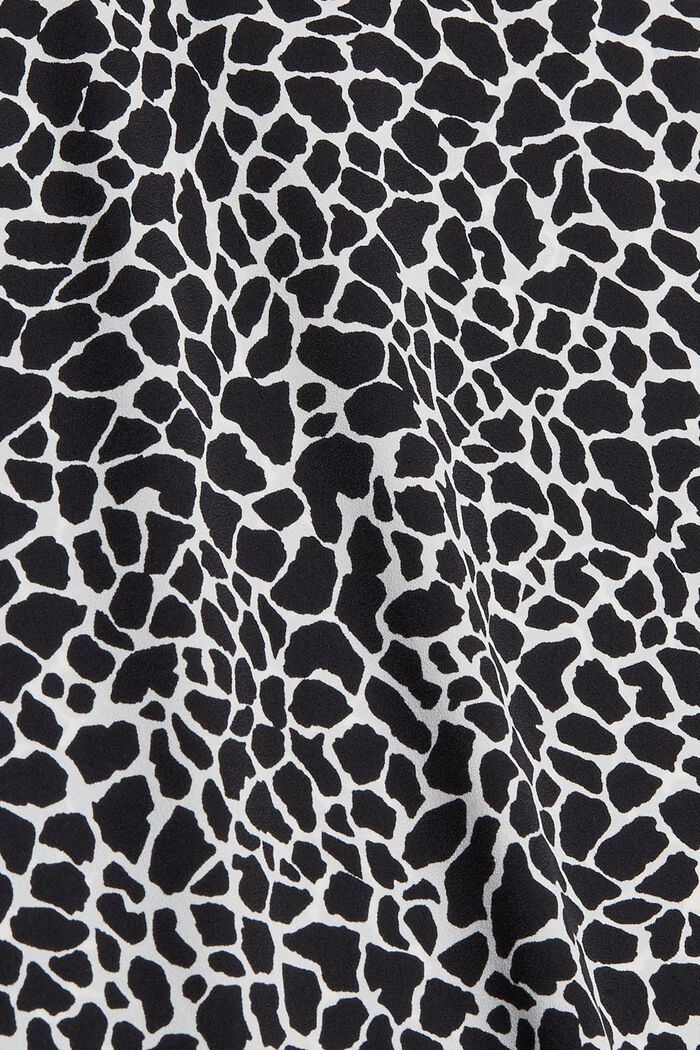 Crepebluse med allover-mønster, BLACK, detail image number 4