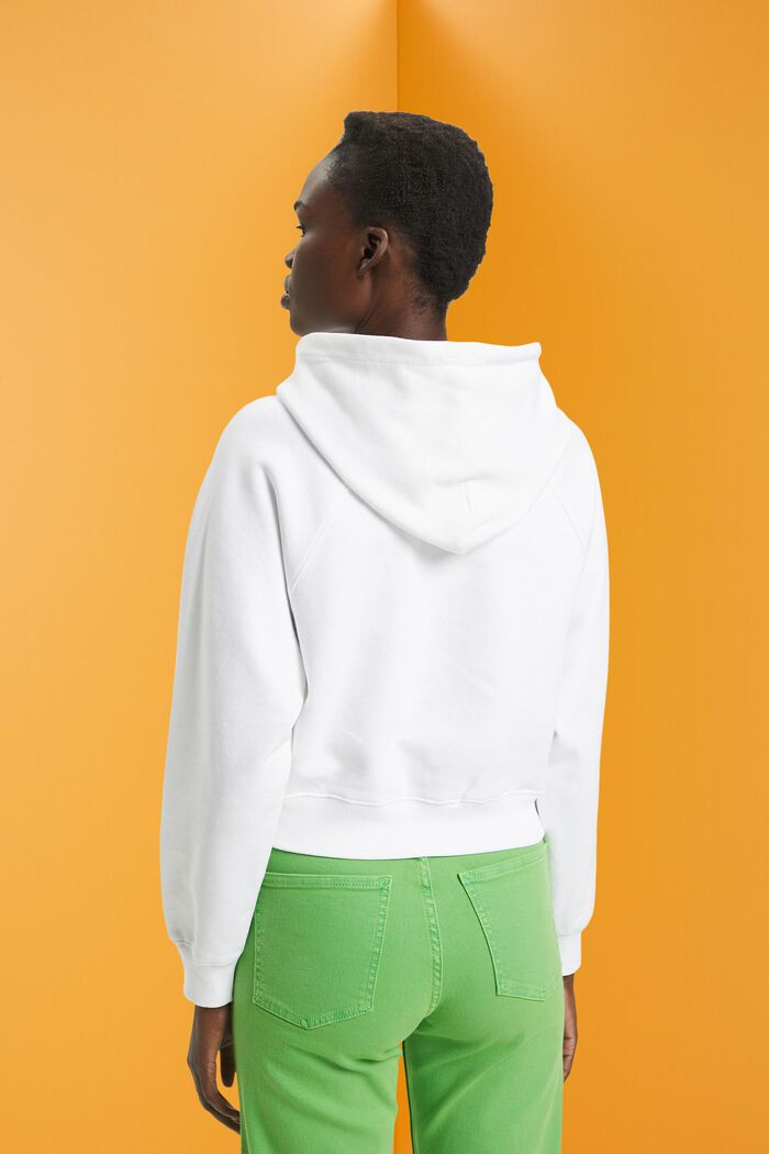 Sweatshirt med hætte, WHITE, detail image number 3