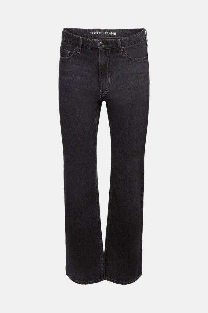 Bootcut-jeans med mellemhøj talje, BLACK DARK WASHED, detail image number 6