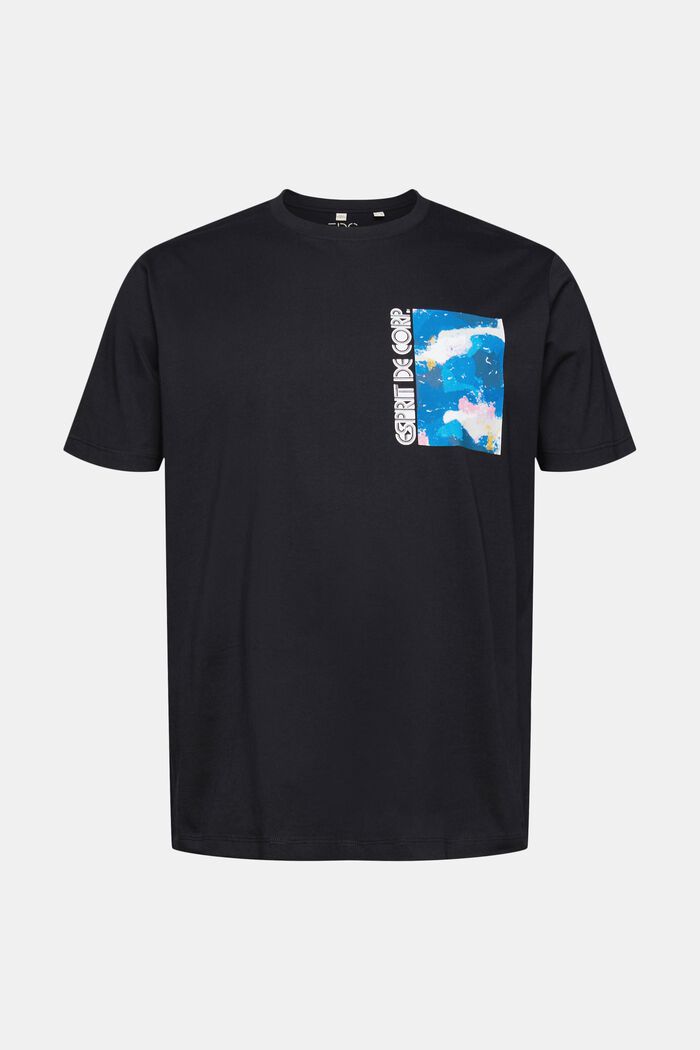 Jersey-T-shirt med print, BLACK, detail image number 6