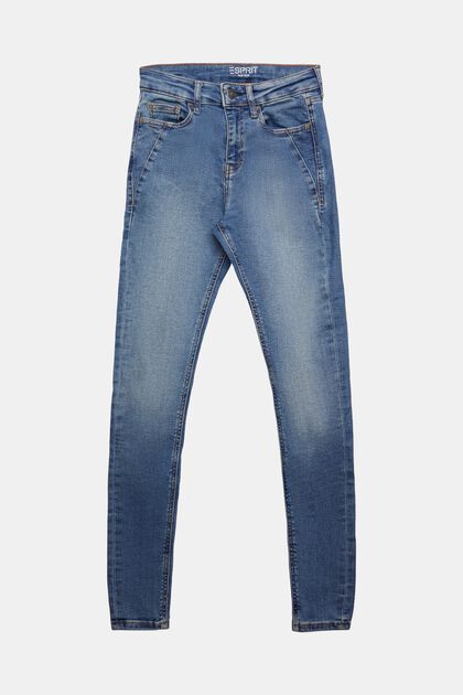 Skinny jeans med høj talje