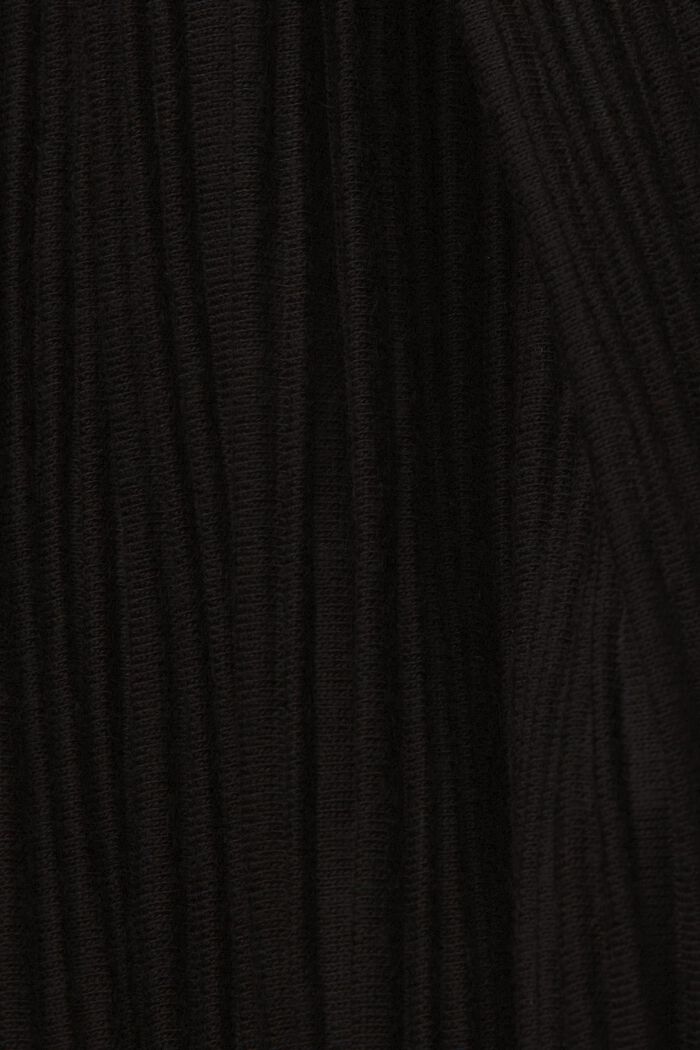 Bløde jerseybukser med plisseringer, BLACK, detail image number 5