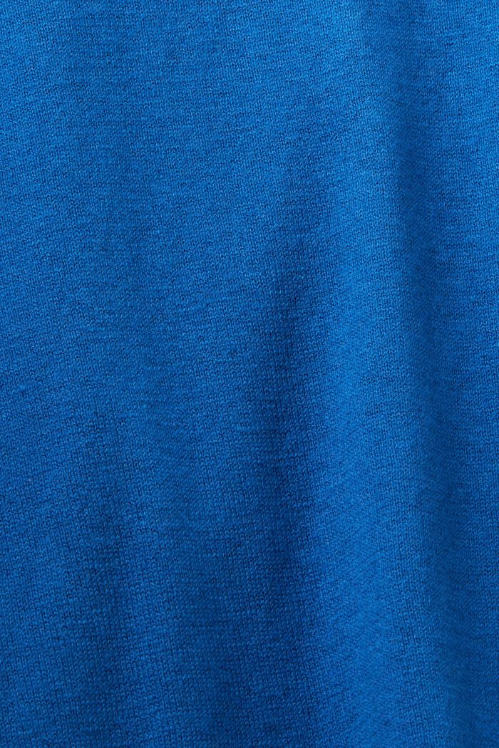 Kortærmet pullover med kashmir, BRIGHT BLUE, detail image number 4