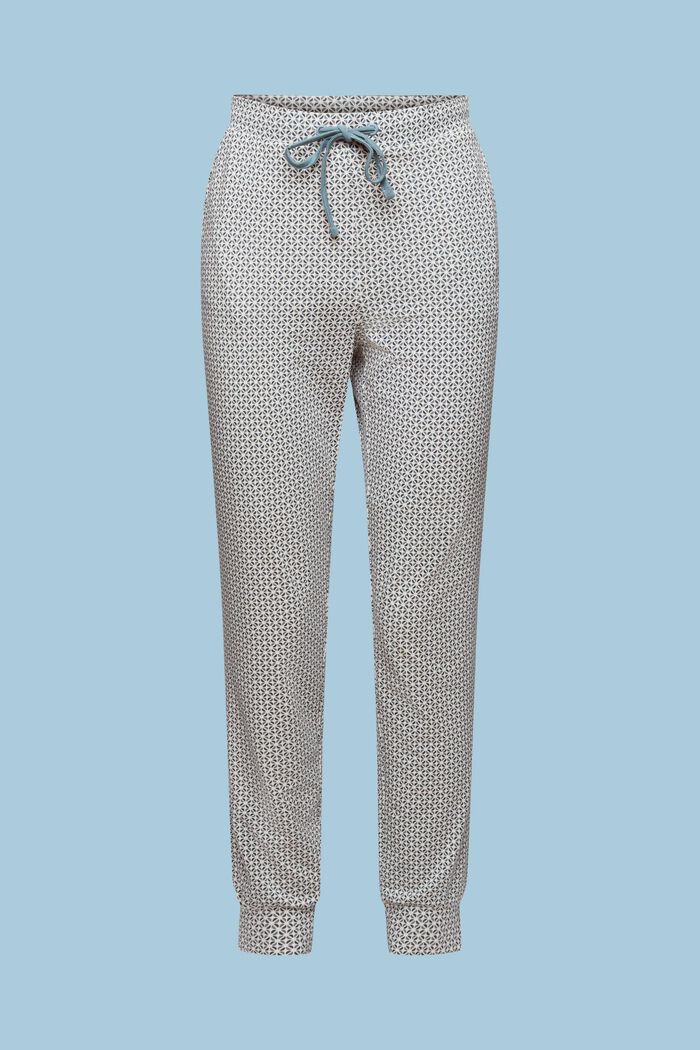 Pyjamasbukser i jersey med print, TEAL BLUE, detail image number 5