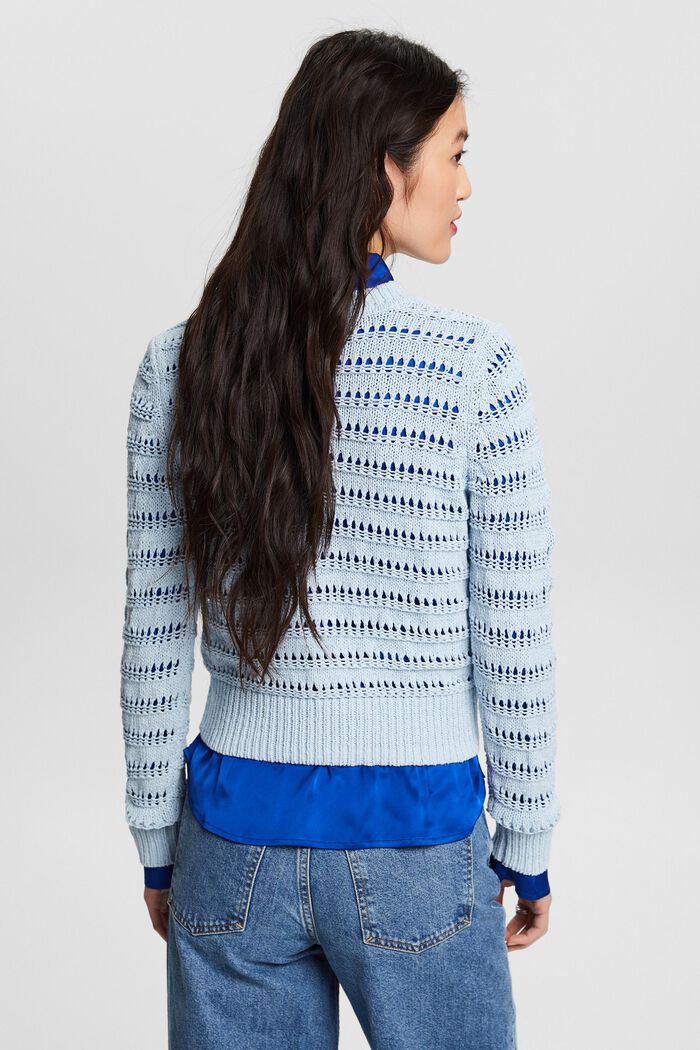 Sweater i åben strik, LIGHT BLUE, detail image number 2