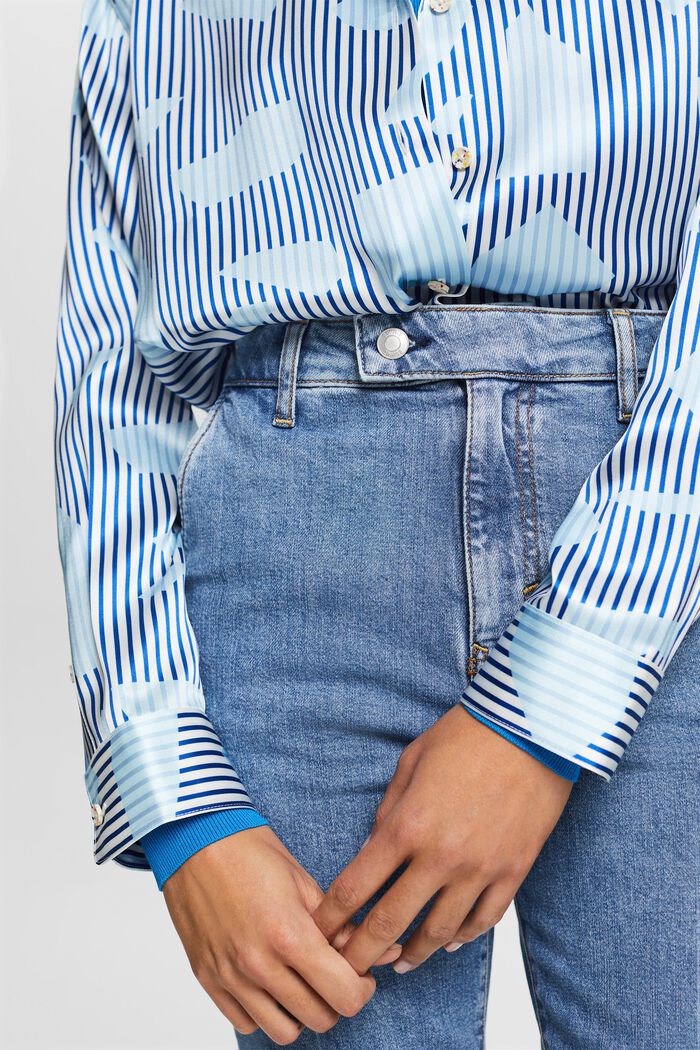 Slim-jeans med høj talje, BLUE LIGHT WASHED, detail image number 2