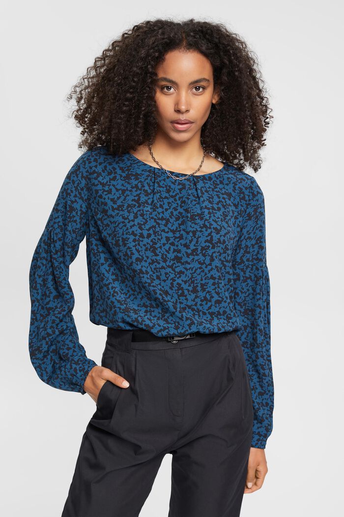 ESPRIT-Mønstret bluse i i onlinebutik
