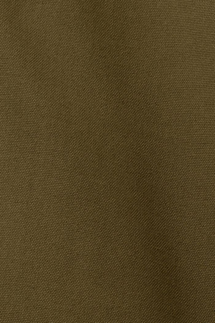 Genanvendt: Polstret cottoncoat m. aftagelig hætte, DARK KHAKI, detail image number 5