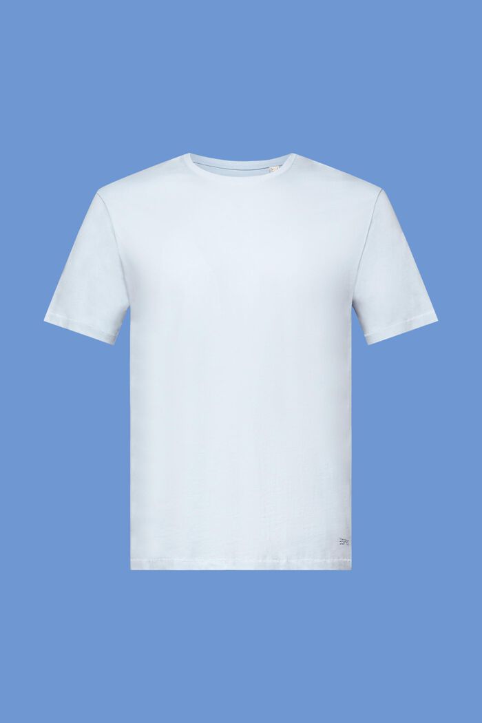 Jersey-T-shirt med print på ryggen, 100 % bomuld, PASTEL BLUE, detail image number 6