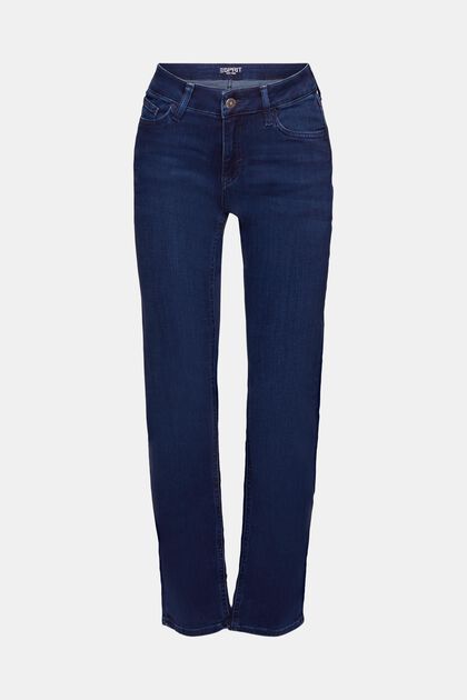 Straight fit-jeans med mellemhøj talje