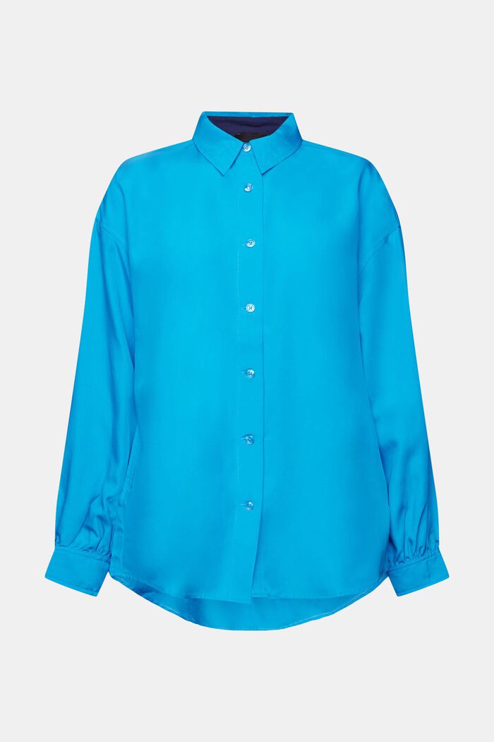 Oversized skjortebluse, BLUE, detail image number 6