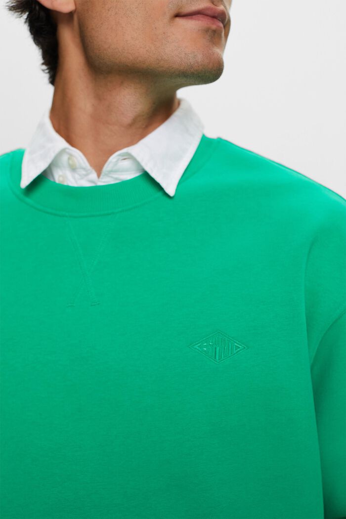 Sweatshirt med syet logo, GREEN, detail image number 2