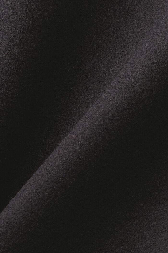 Frakke i materialemiks med hætte, BLACK, detail image number 5
