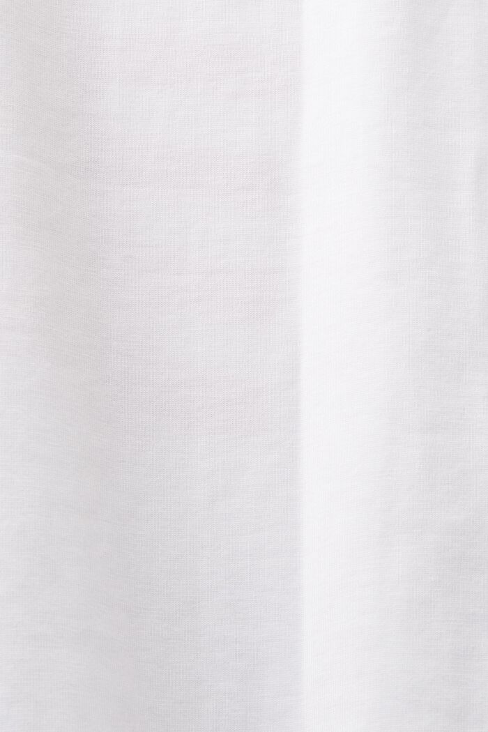 T-shirt med rund hals og logo, WHITE, detail image number 5