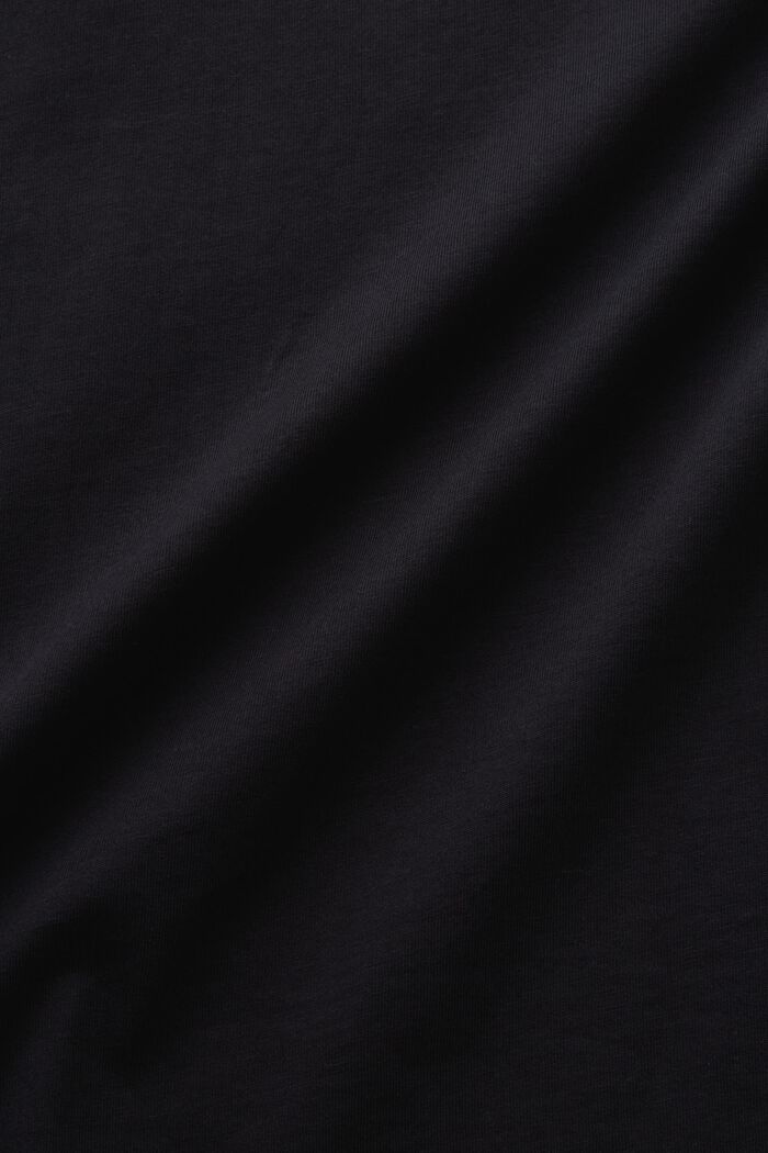T-shirt med space dye-krave, BLACK, detail image number 4