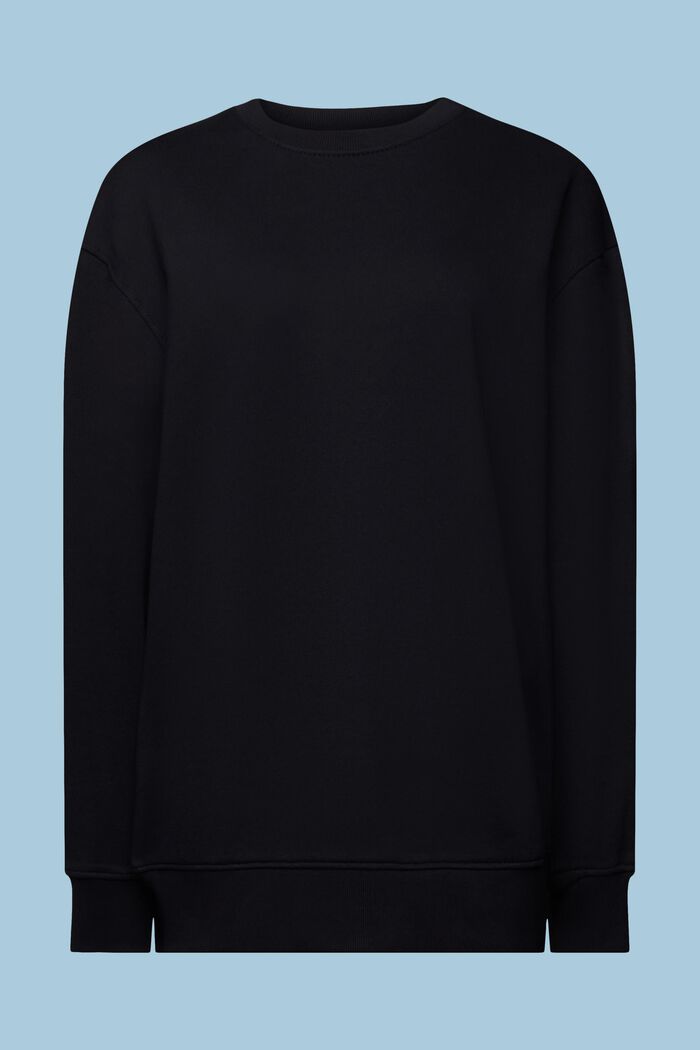 Oversized sweatshirt med print, BLACK, detail image number 7