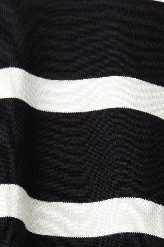 Stribet sweater med rund hals, NEW BLACK, detail image number 5