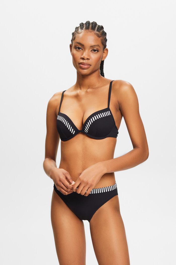 Polstret bikinitop med bøjle, BLACK, detail image number 0