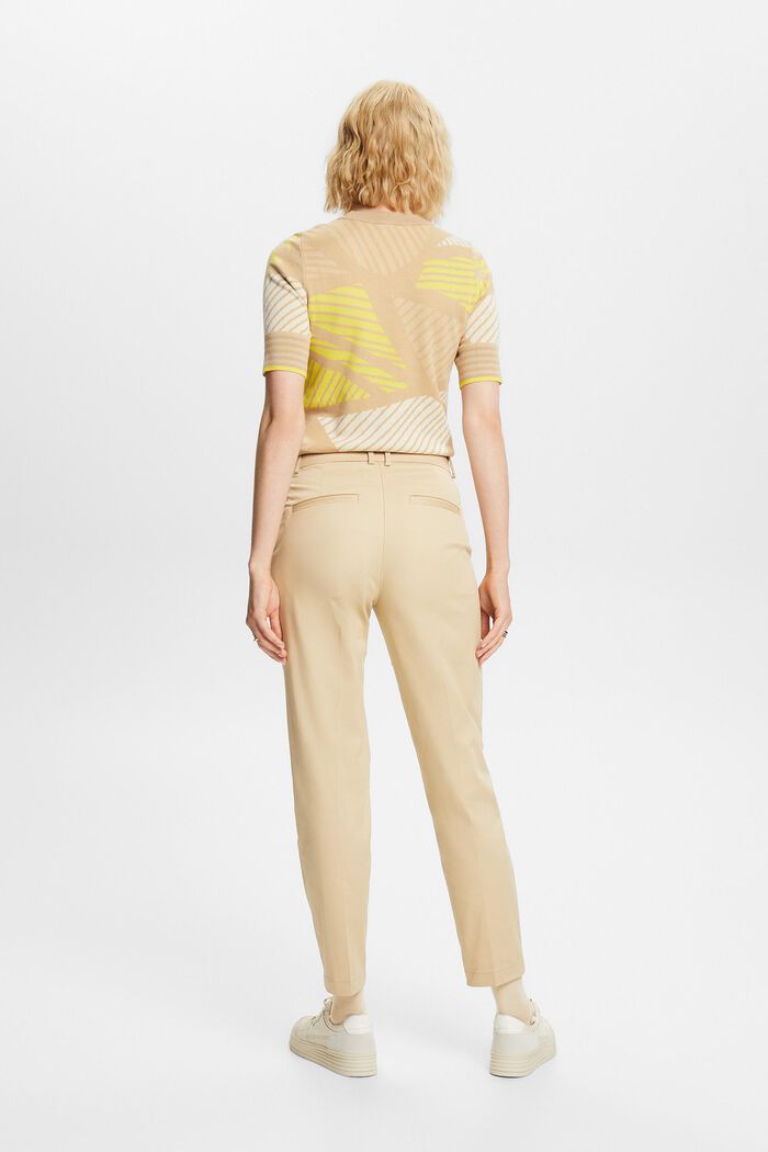 Slim fit-bukser med høj talje, SAND, detail image number 3