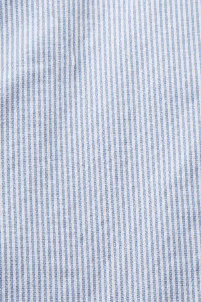 Stribet skjorte i bomuldspoplin, LIGHT BLUE, detail image number 5