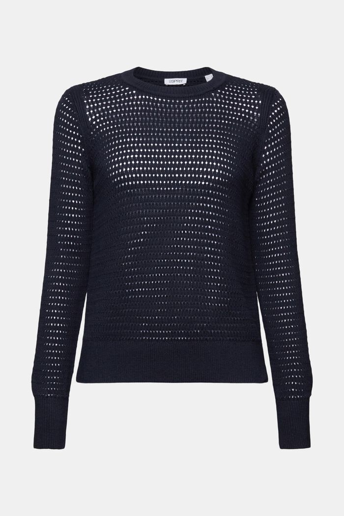 Sweater i mesh, NAVY, detail image number 6