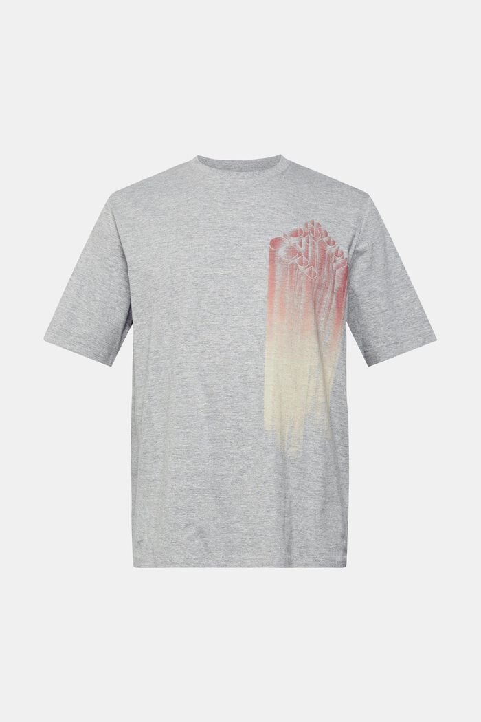 Jersey-T-shirt med print, LENZING™ ECOVERO™