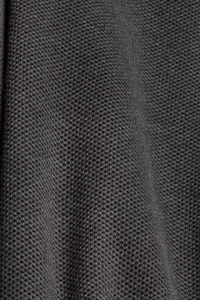 Pullover med struktur, af 100% økologisk bomuld, DARK GREY, detail image number 4