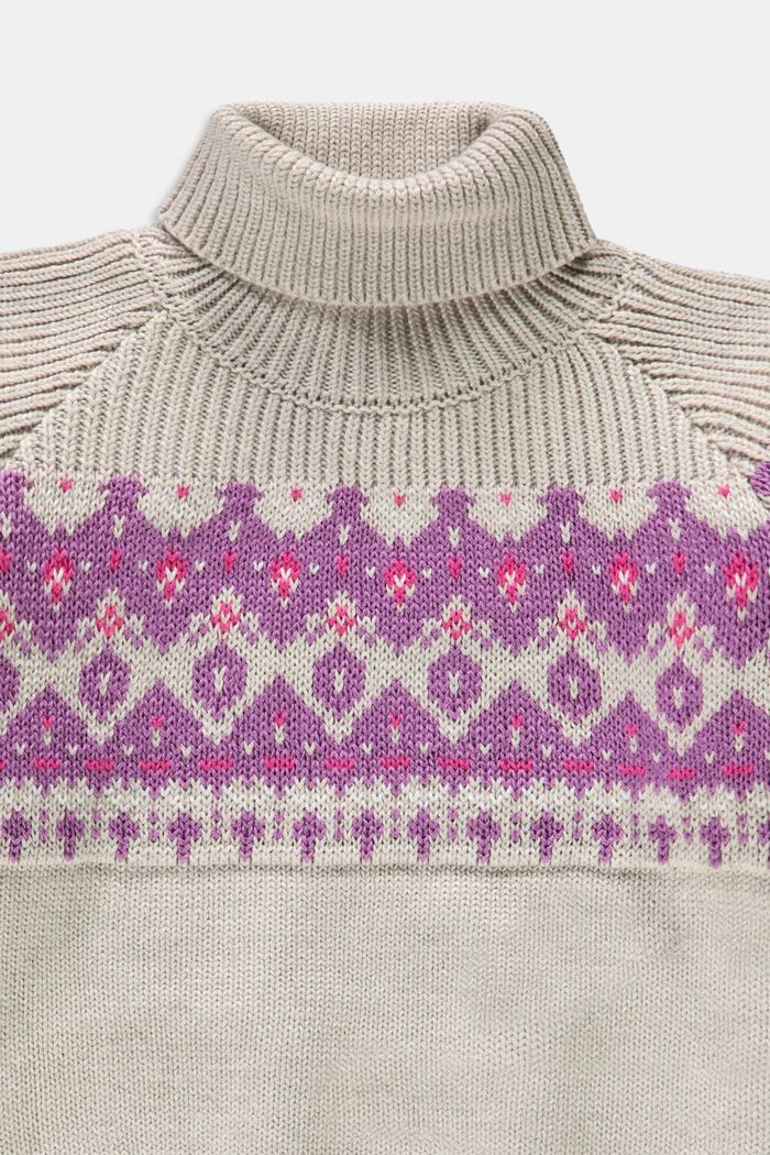 Pullover med rullekrave og skandinavisk mønster, ICE, detail image number 2