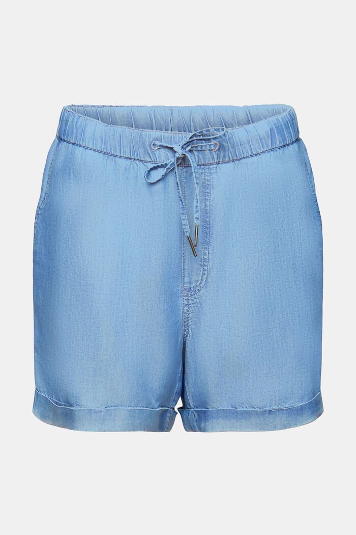I TENCEL™: Shorts i denimlook, BLUE MEDIUM WASHED, detail image number 7