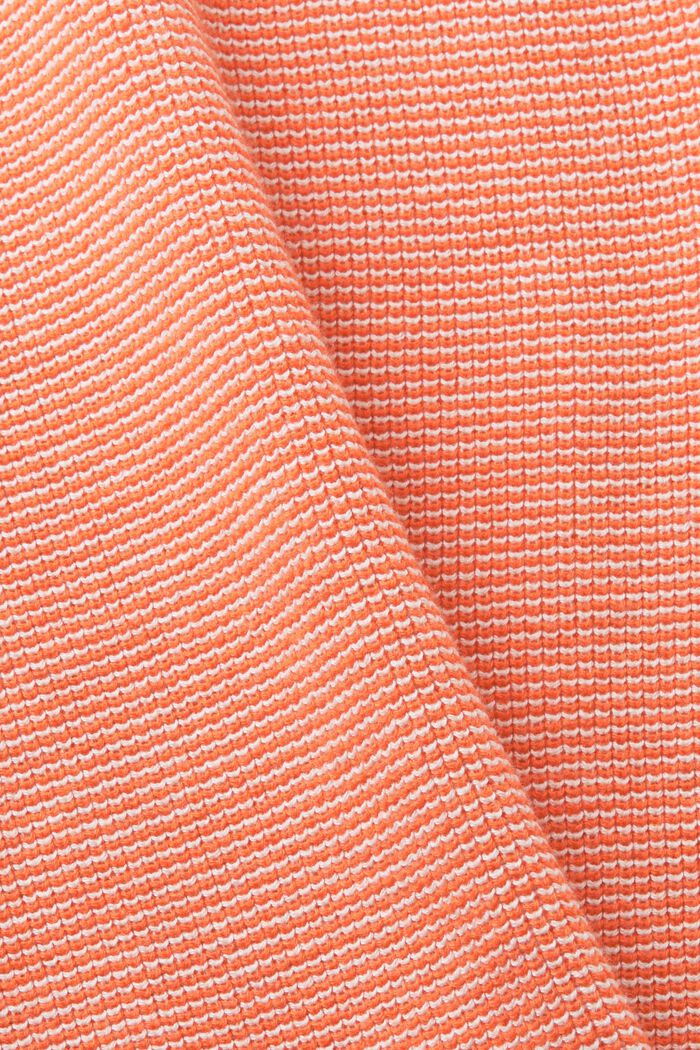 Stribet pullover med mock-rullekrave, ORANGE RED, detail image number 5