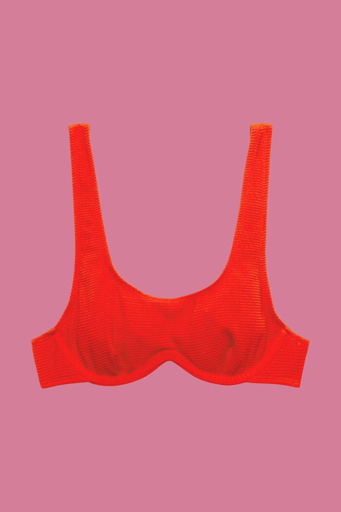 Tekstureret bikinitop med flexiwire, RED, detail image number 4