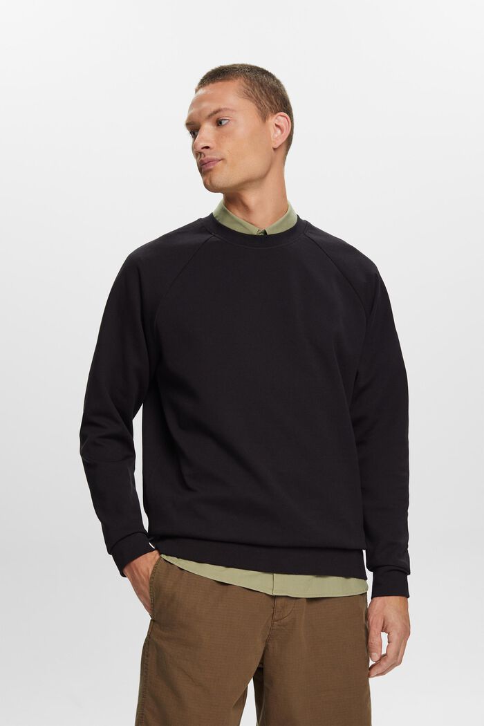 Basis-sweatshirt, bomuldsmiks, BLACK, detail image number 0
