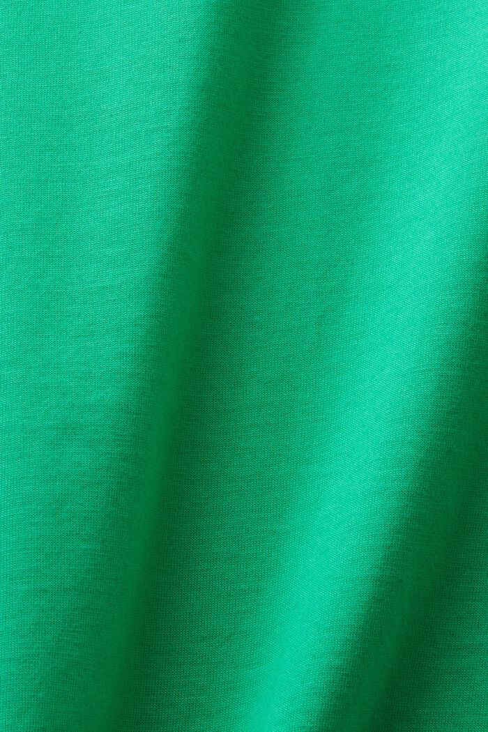 T-shirt i pimabomuld med rund hals, GREEN, detail image number 5