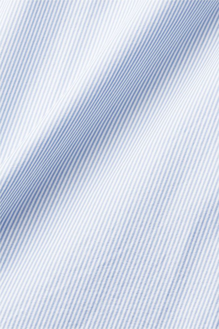 Nålestribet bomuldsskjorte med kinakrave, GREY BLUE, detail image number 4