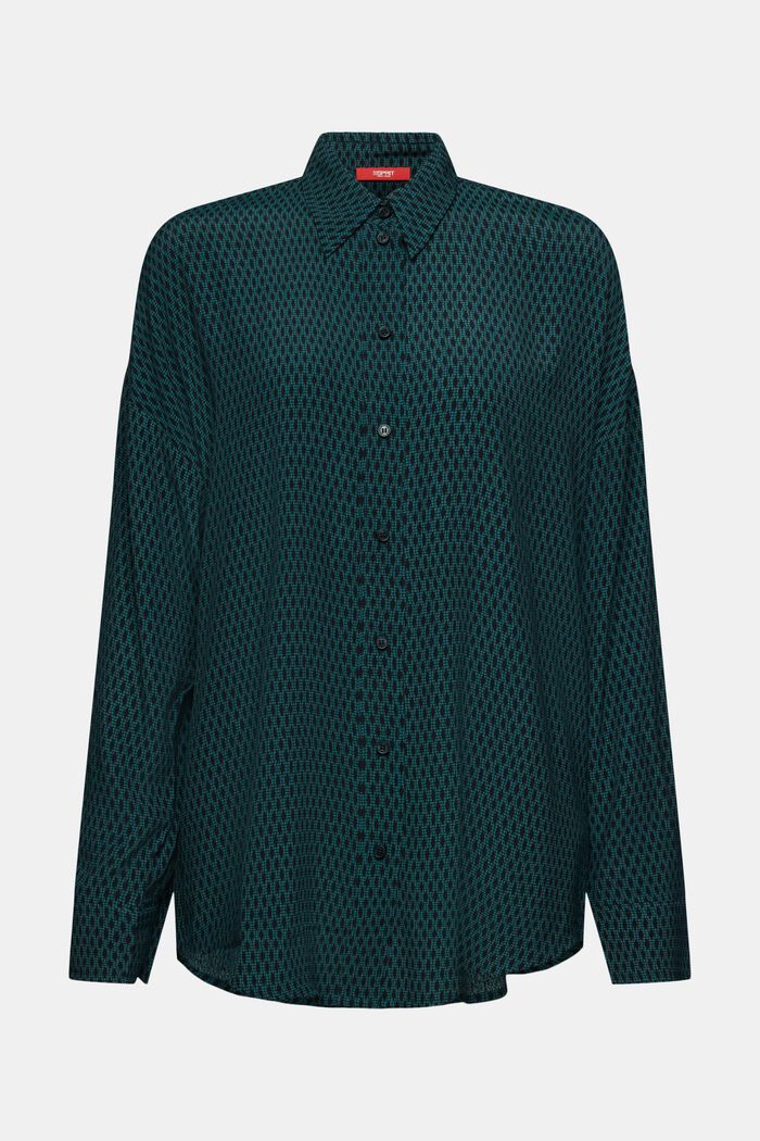 Button down-skjorte med print, EMERALD GREEN, detail image number 6