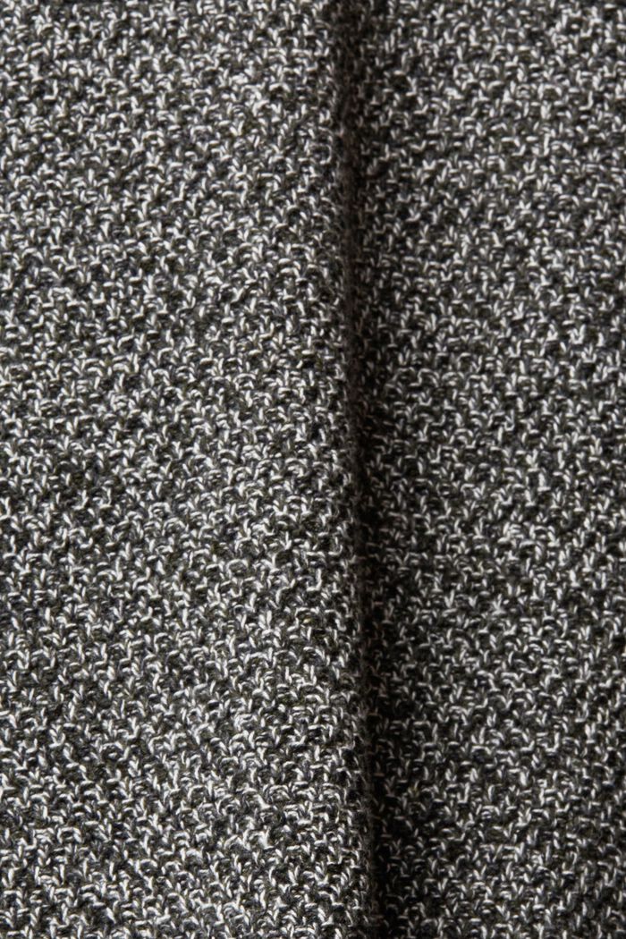Tofarvet hættetrøje i strik, BLACK, detail image number 4