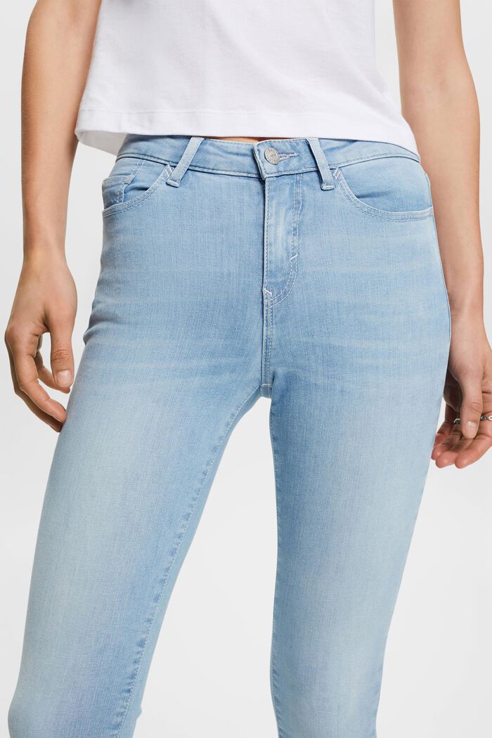 Skinny jeans i bæredygtig bomuld, BLUE BLEACHED, detail image number 2