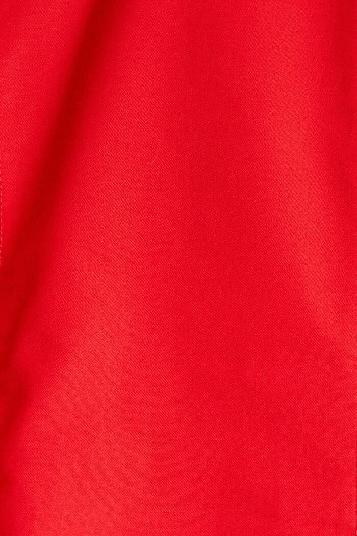 Kort trenchcoat med bælte, økologisk bomuldsblanding, RED, detail image number 4